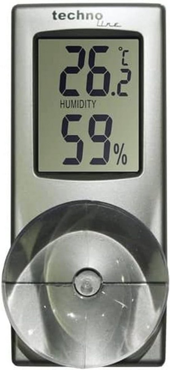 Raamthermometer met temperatuur- en vochtigheidsmeter voor binnen en buiten