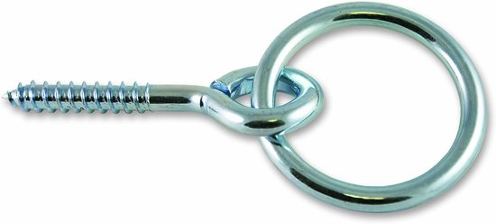 anneau d'amarrage avec filetage à bois - anneau de fixation 8x85 mm - anneau mural - boulon à œil filetage à bois