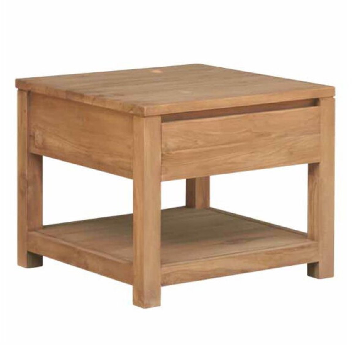 Tower Living Bijzettafel Corona Teakhout 60 cm Bruin