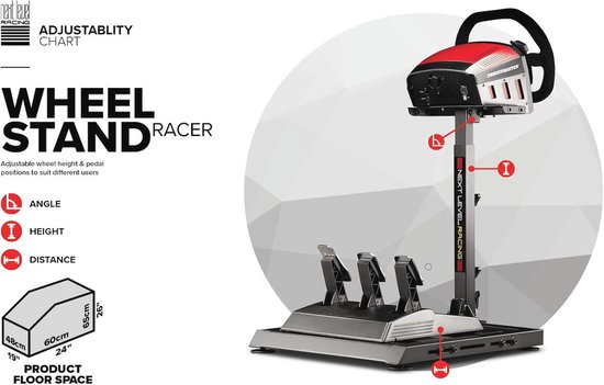 Verstelbare Racing Wheel Stand - Universeel Gebruik - Ideaal voor Simulatie Racen van Songmics — afbeelding 5