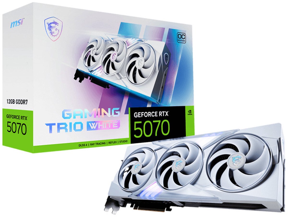 MSI GAMING GeForce RTX 5070 12G TRIO OC WHITE NVIDIA 12 GB GDDR7