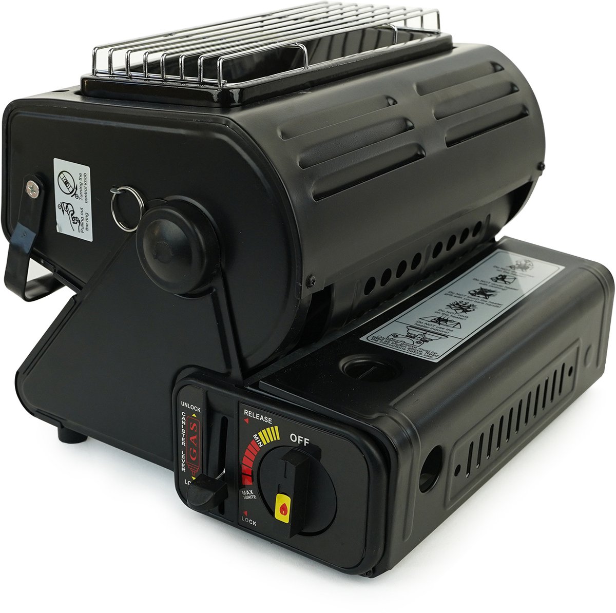 Eurocatch Combi Kooktoestel Kooktoestel en Kachel in 1 - Gaspit - Gasfornuis - Gasstel - Cooker - Terrasverwarmer - Camping gaskachel - Gas Heater - Verstelbaar - Draagbaar – foto 5