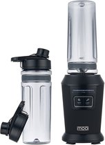 Bol.com MOA Blender - Smoothie Maker met 2 Tritan Bekers van 600ml - Mini Blender To Go - 800W - RVS - Zwart aanbieding