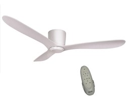 Plafondventilator met Afstandsbediening Ø 132 cm – Fluisterstil – Energiezuinig – 6 Snelheden – Zomer- & Winterstand – Aeolus Cetus Eco Wit
