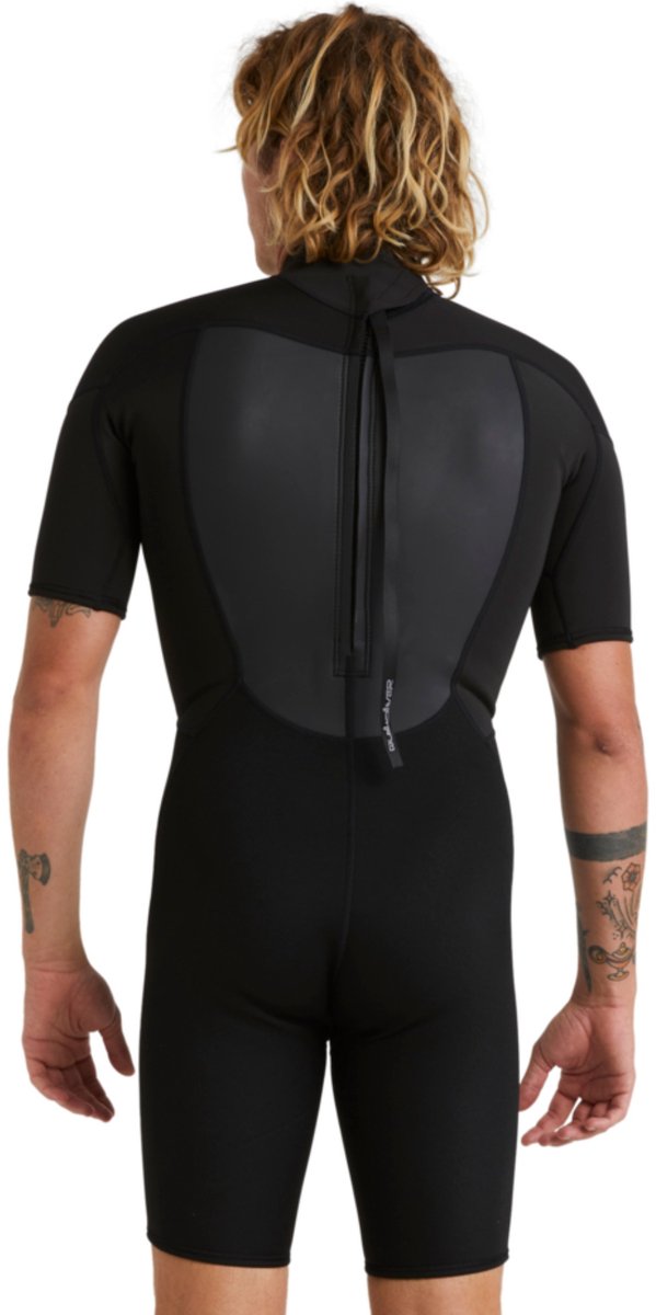 2025 Quiksilver Heren Prologue 2/2mm Rug Ritssluiting Shorty Wetsuit E
