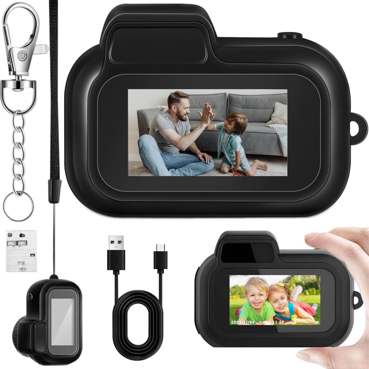 Mini Camera Sleutelhanger - 1080P HD Videocamera met Lange Batterijduur, Compact en Handzaam