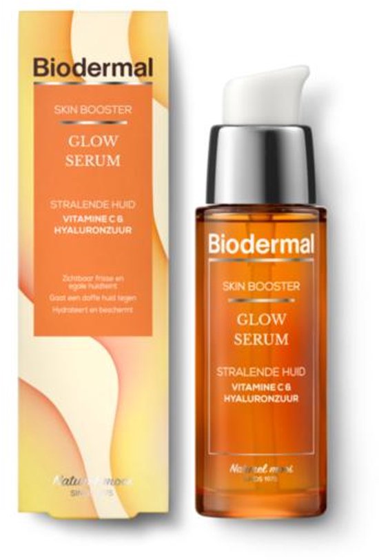 Biodermal Skin Booster Glow serum – Serum voor een stralende huid met hyaluronzuur en Vitamine C - Hyaluronzuur serum 30ml