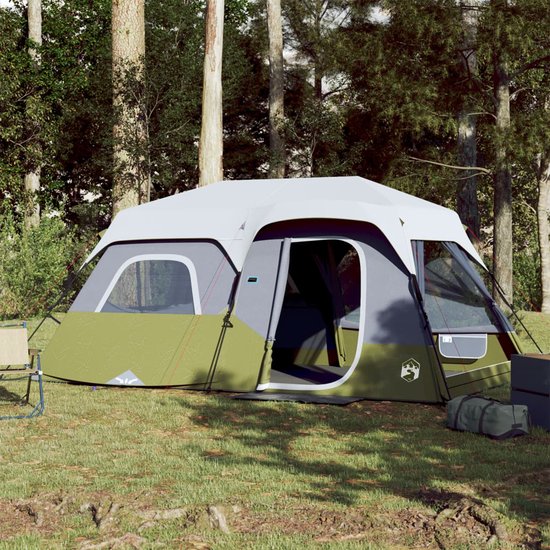 vidaXL - Tent - 9-persoons - waterdicht - met - LED - lichtblauw van Merkloos — afbeelding 3