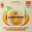 Doosje waterdrop Ice Tea Peach Microdrink met 12 servings. Zonder suiker en met vitamines.