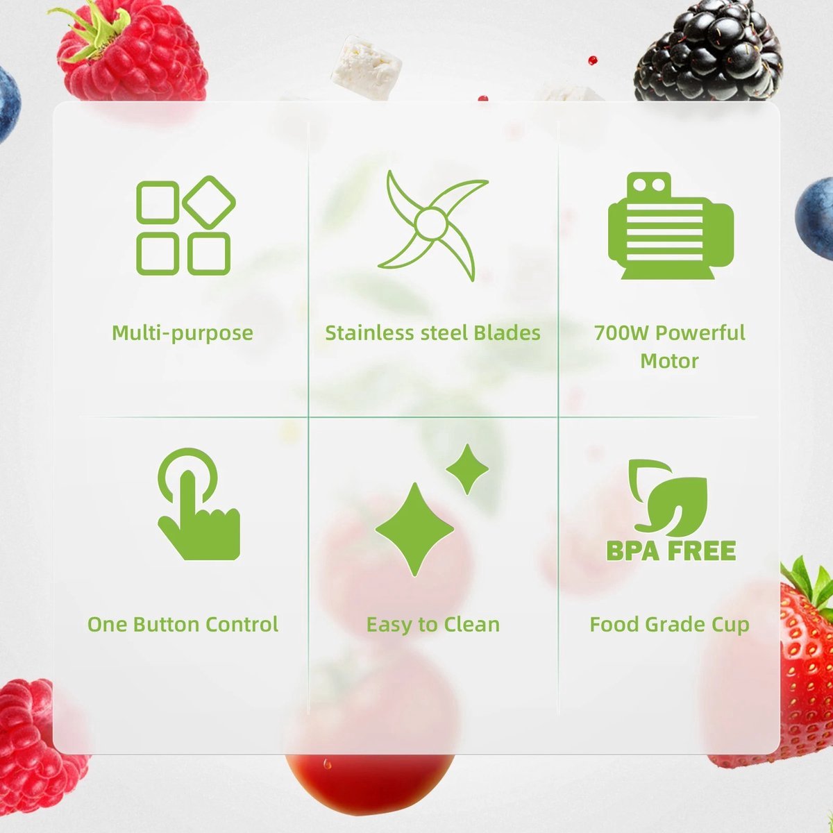 Multifunctionele Keukenmachine 3-In-1 - 700W - 1.2 liter - Makkelijk Schoon Te Maken - Compact - Juicer - Maler - Blender - Hakmolen - Smoothie - Mixer – foto 3