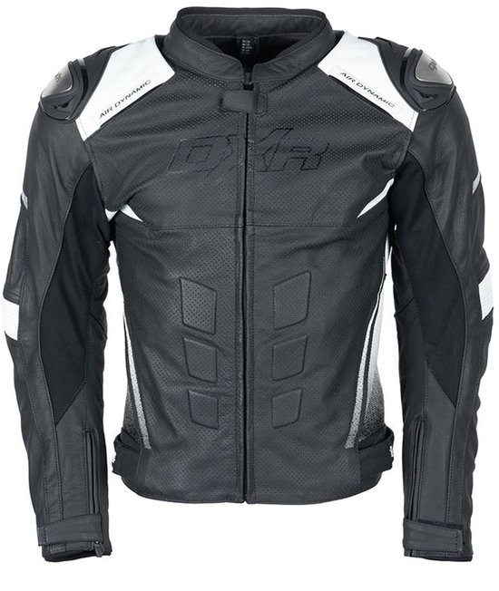 Veste de moto RANDY R Homme Été Zwart/ Wit L Homologuée CE par MOTOBLOUZ