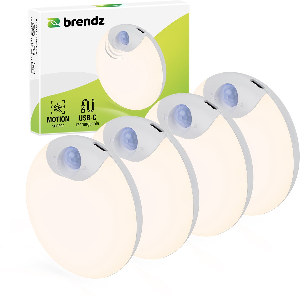 Paquet De 2 Lumières Sous-meuble Avec Détecteur De Mouvement, Lumières LED Rechargeables USB-C