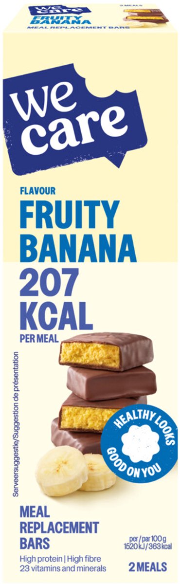 WeCare Meal Replacement Bars Fruity Banana - 3 x 116 gr - Voordeelverpakking