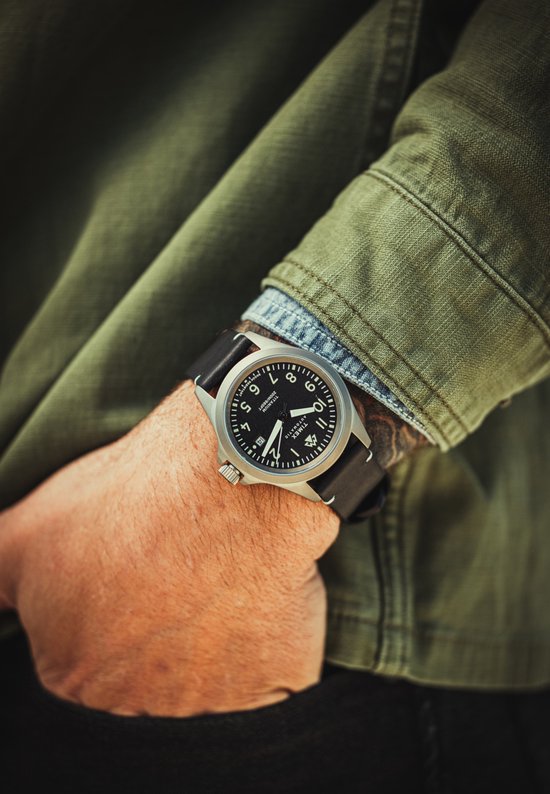 Timex Expedition North Automatic TW2V54000 Horloge - Leer - Zwart - Ø 41 mm