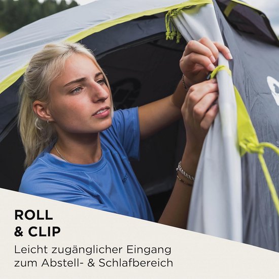 Gemengde tent voor 2 personen - Grijze tent voor camping en buitenactiviteiten — afbeelding 4