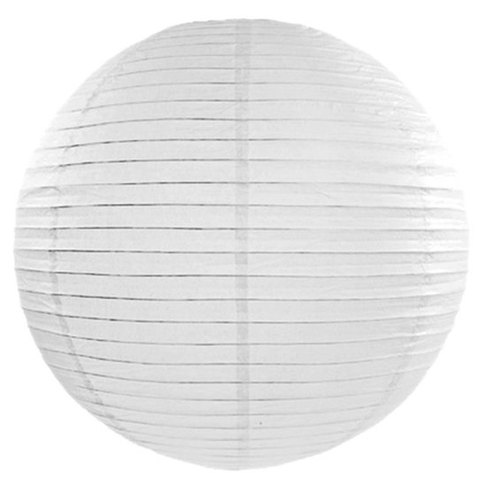 Luxe bol lampion wit 35 cm