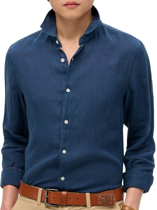 Superdry Vacation Linnen LS Overhemd Heren - Maat S