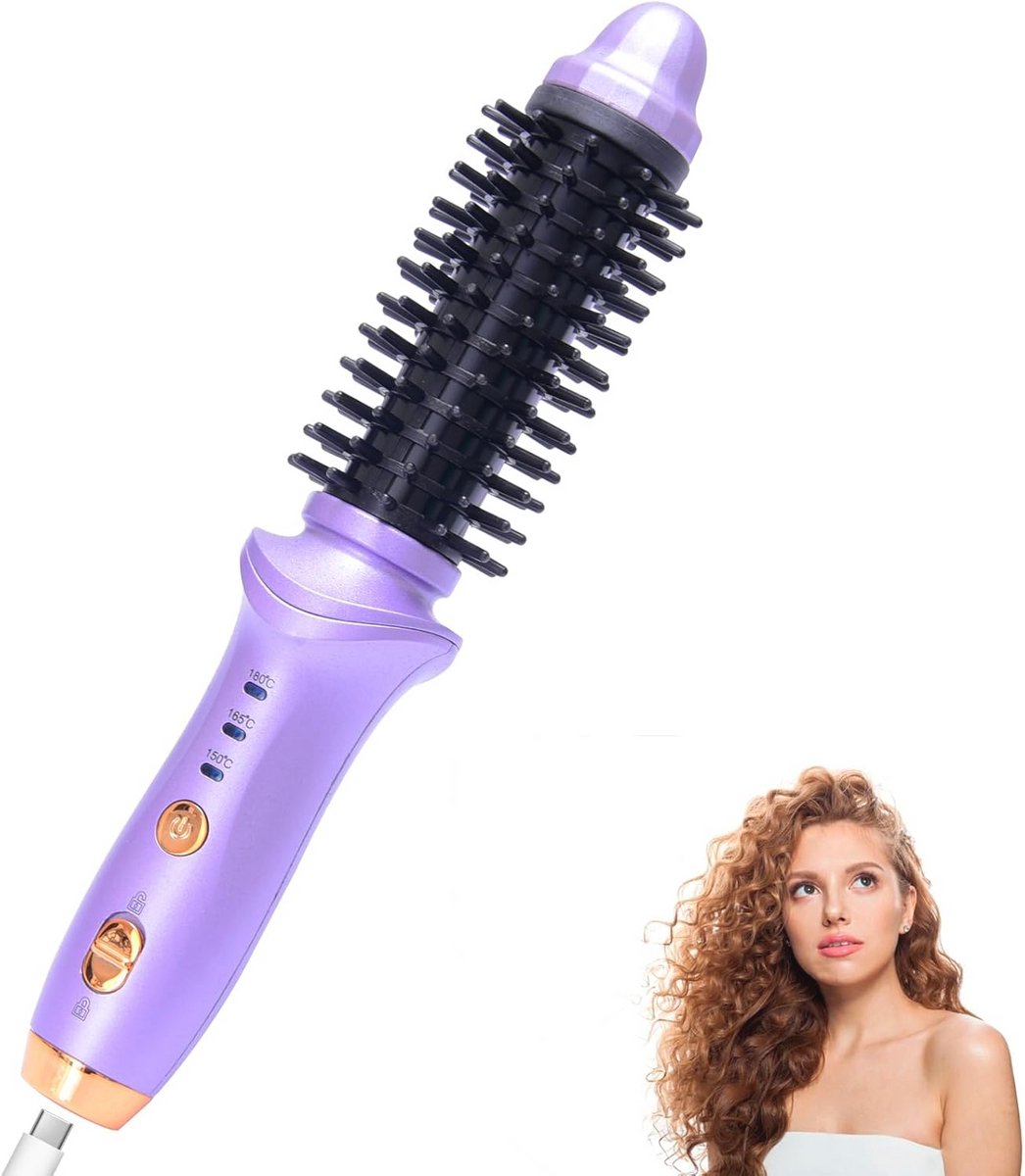Draadloze 3-in-1 Styler: Krullenborstel, Hete Borstel en Kam