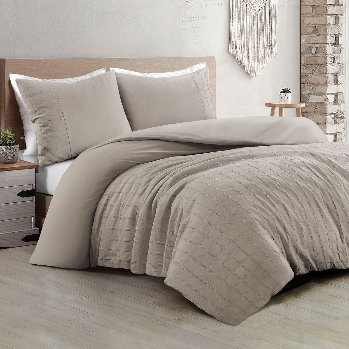 Papillon Hudson Dekbedovertrek - Tweepersoons - 200x200/220 cm - Zand