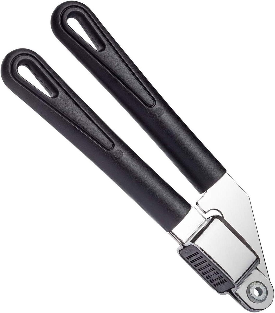 Knoflookpers met uitneembaar raster en 197 cm lengte, verchroomd in zwart (28362270)