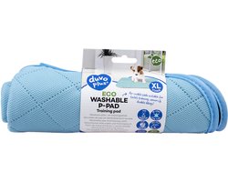 duvoplus Eco Wasbare P-Pad - Herbruikbare Plasmat Hond - Waterdicht & Anti-slip - XL 67x50cm - Blauw