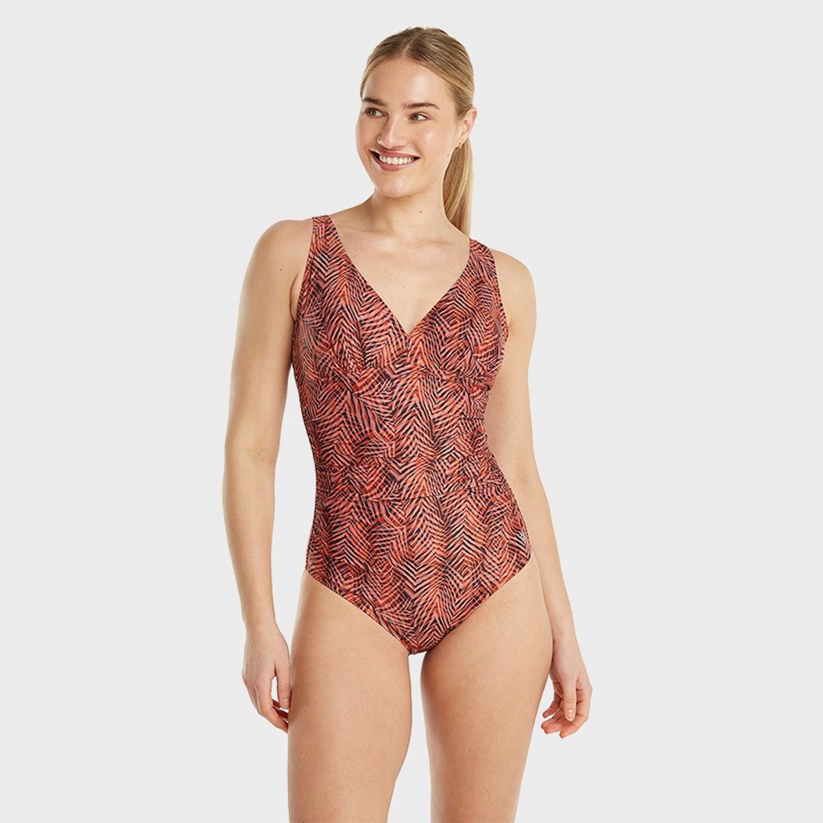 Ten Cate badpak soft cup shape summer leaves navy voor Dames | — afbeelding 9