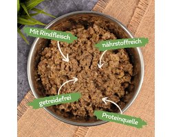 17 x 100 g Lecker.Pet® Emily's Feine Paté Rijk aan Rund Nat Kattenvoer Complete voeding