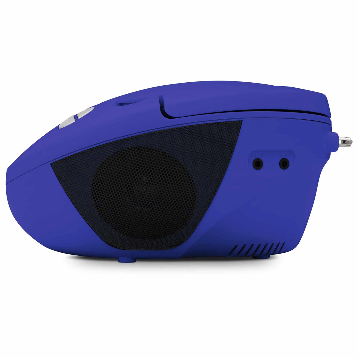 TechniSat VIOLA CD-1 - draagbare stereo cd-speler, boombox met praktische draaggreep (radio voor kinderen, FM-radiotuner, bluetooth-ontvangst, 2 x 1 W RMS-vermogen, net- en batterijvoeding) blauw thumbnail 4