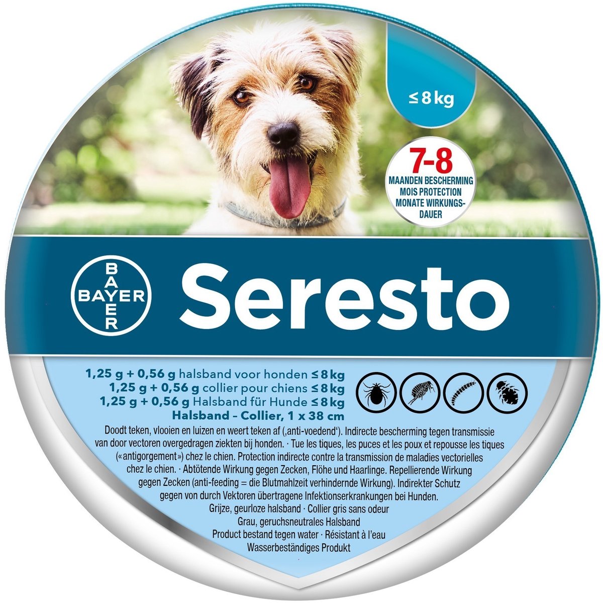 Seresto Teken- en Vlooienband Small voor kleine honden tot 8 kg