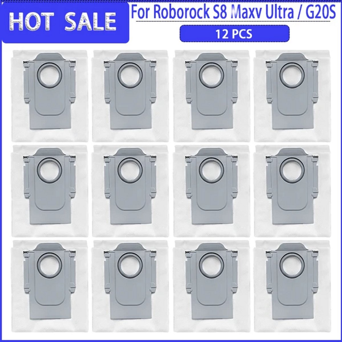 Stofzuigerzakken Geschikt voor Roborock S8 MaxV / Ultra G20s (12-pack)