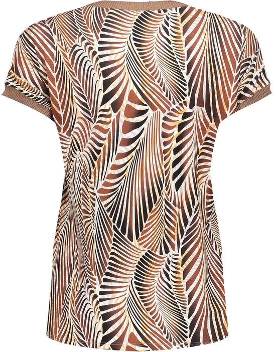 Geisha T-shirt Sarah T Shirt Met Korte Mouwen En Print 52135 60 Camel/sand Dames Maat - XS