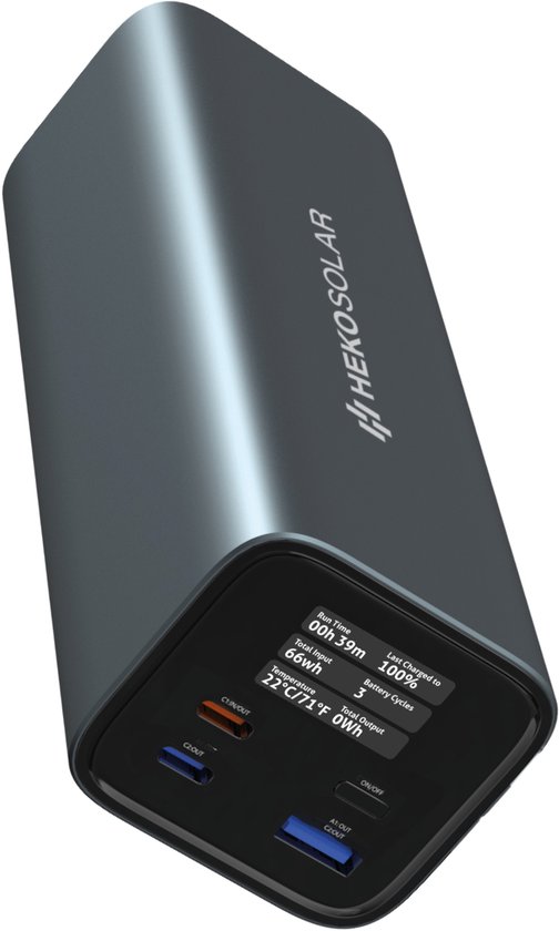 Heko Solar® Fuse 140 Powerbank 27000 mAh Grijs - Heko - €99,99