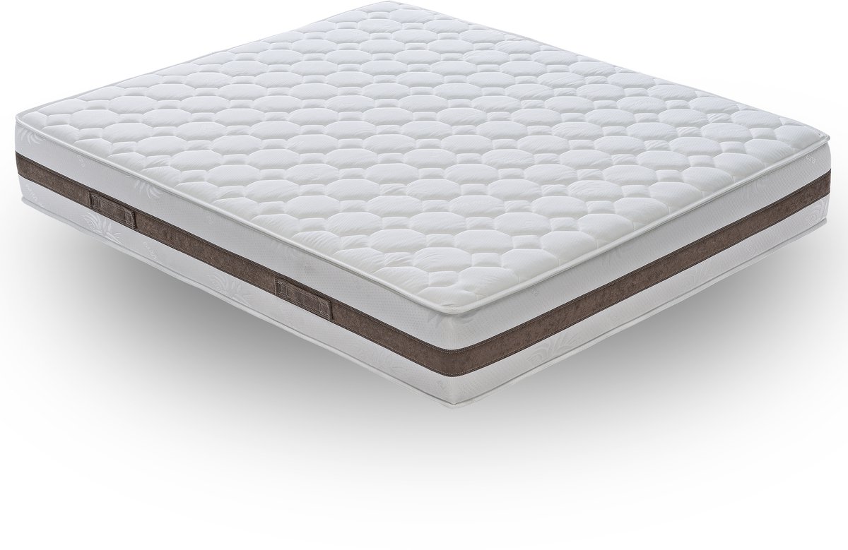 Ilovesleep Matras MACERATA 200x200 5 cm Traagschuim met Koudschuim Matras - Dikte 28 cm - Stijfheid h3 wit