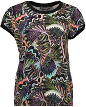 Geisha T-shirt Sarah T Shirt Met Patroon 42058 60 Blue/green/orange Dames Maat - XS