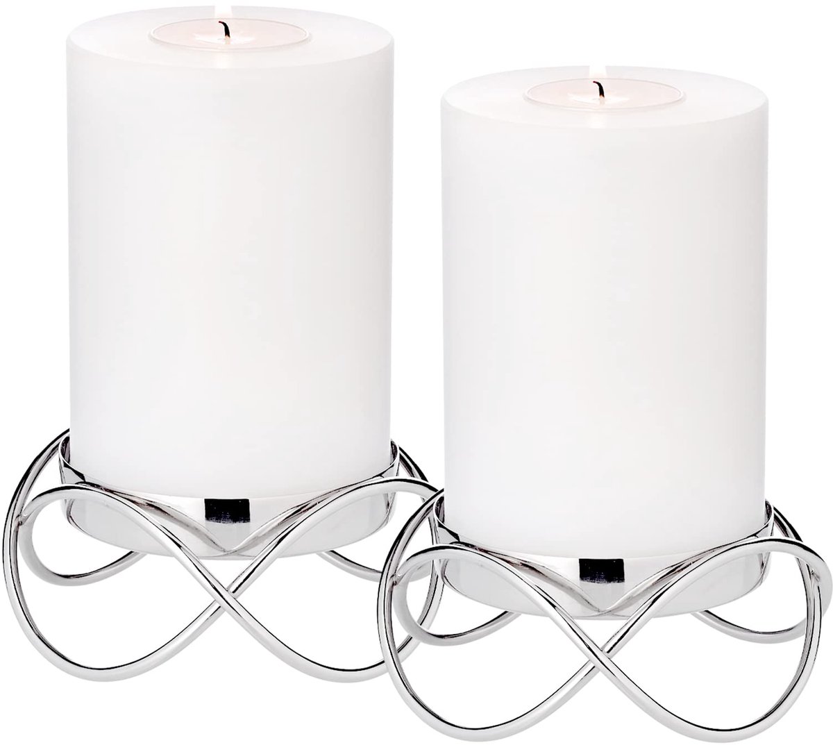 Ibenzoa® Elegante Set van 2 Minimalistische Kaarsenhouders voor Stijlvolle Sfeer in Huis