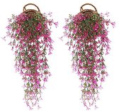 Lierre artificiel suspendu réaliste Boraboi® pour Décoration de jardin , couleur rose