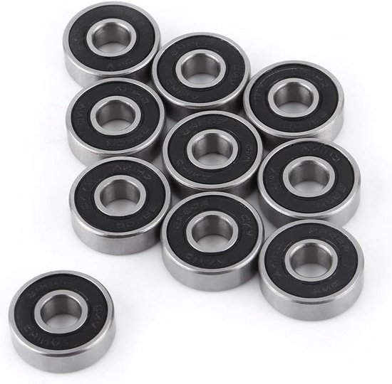 10 stuks 608-2RS kogellagers dubbelzijdig zwart rubber afgedicht diepe