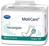 Hartmann Molicare Rectangular - Geplastificeerde - 20 x 40 cm 20 x 40 cm - 1 pak van 50 stuks