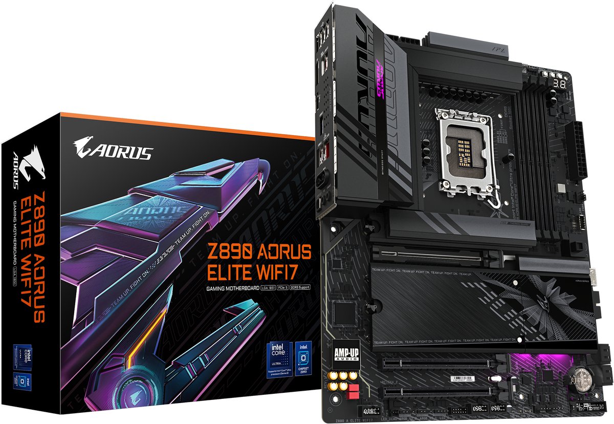 GIGABYTE Z890 AORUS ELITE WIFI7 moederbord RAID, 2.5Gb-LAN, WIFI, BT, Sound, ATX