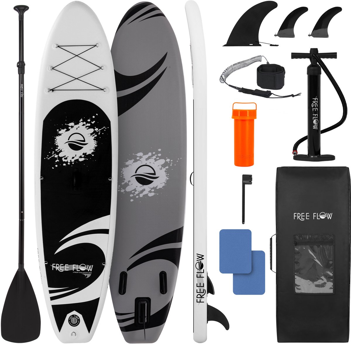 SereneLife SUP board - Antislip Opblaasbare Paddle Board met Peddel, Pomp, Leash en Accessoires