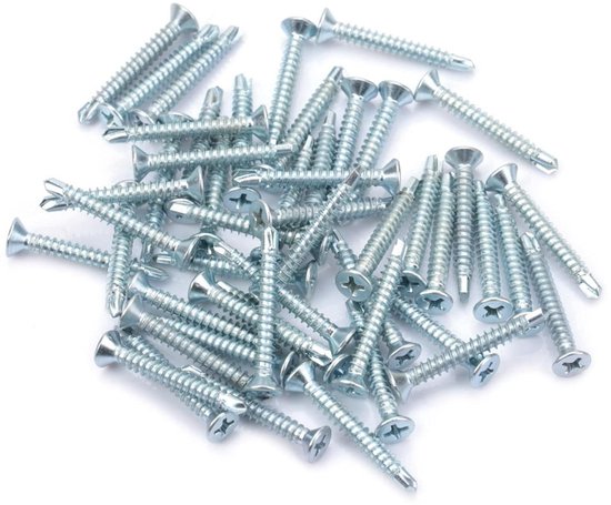 M4.2 Zelftappende schroeven Metalen Platte Schroeven Set Boorstaartschroeven voor Plaatbevestiging (M4,2 x 32 (50 stuks