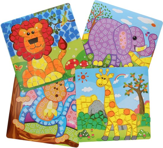 Artisanat en mosaïque Animaux du zoo