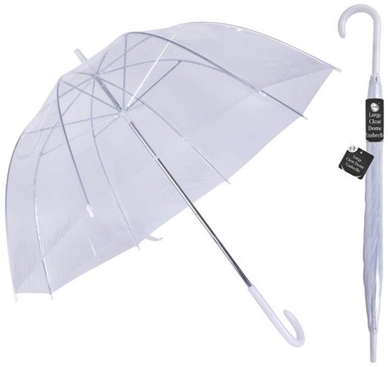 VON LILIENFELD Umbrella clock umbrella transparent transparent ladies