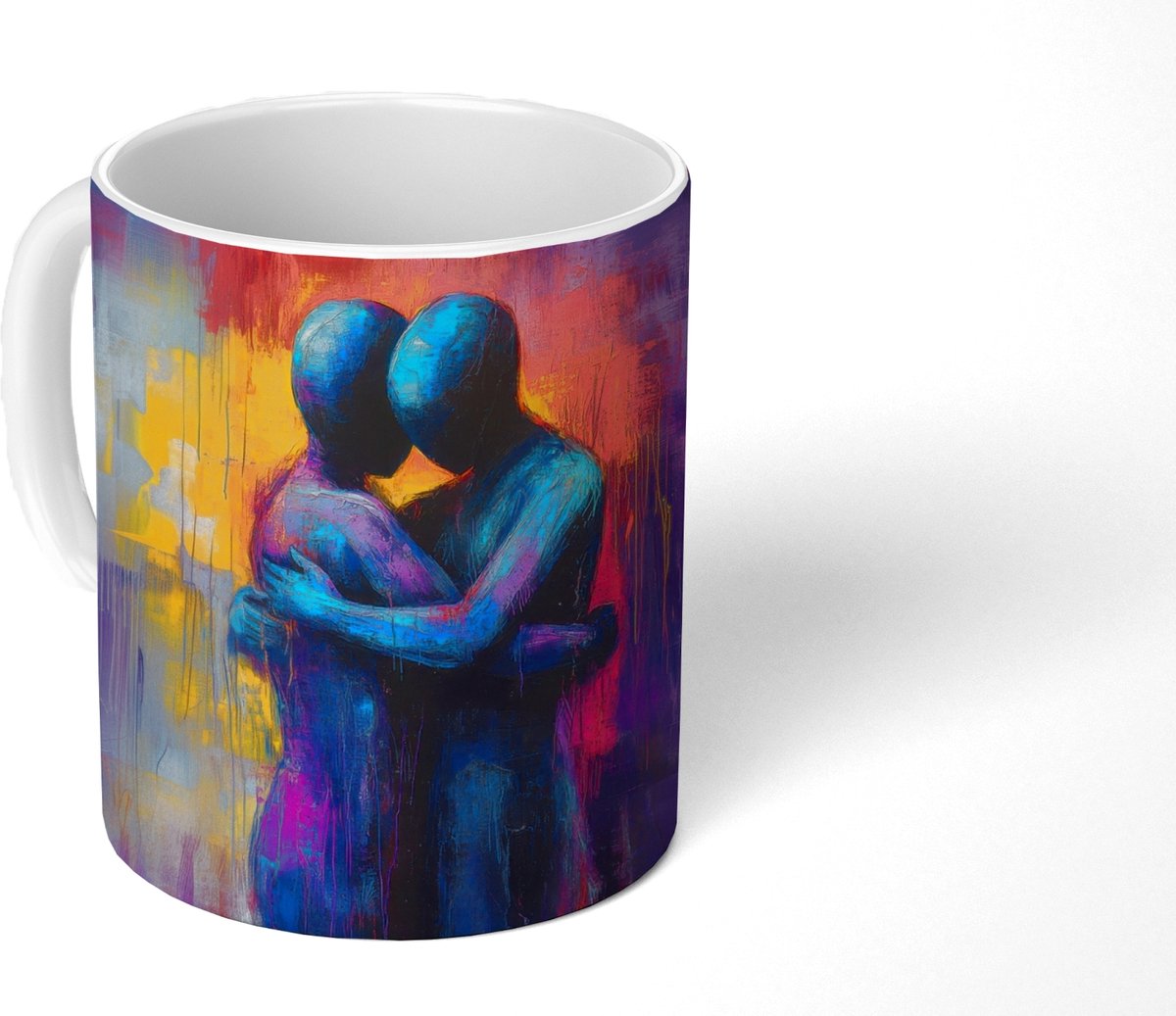 Mok - Koffiemok - Omarmen - Lichamen - Paars - Mokken - 350 ML - Beker - Koffiemokken - Theemok