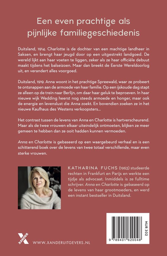 Boekcover van Anna en Charlotte met een foto van Katharina Fuchs.