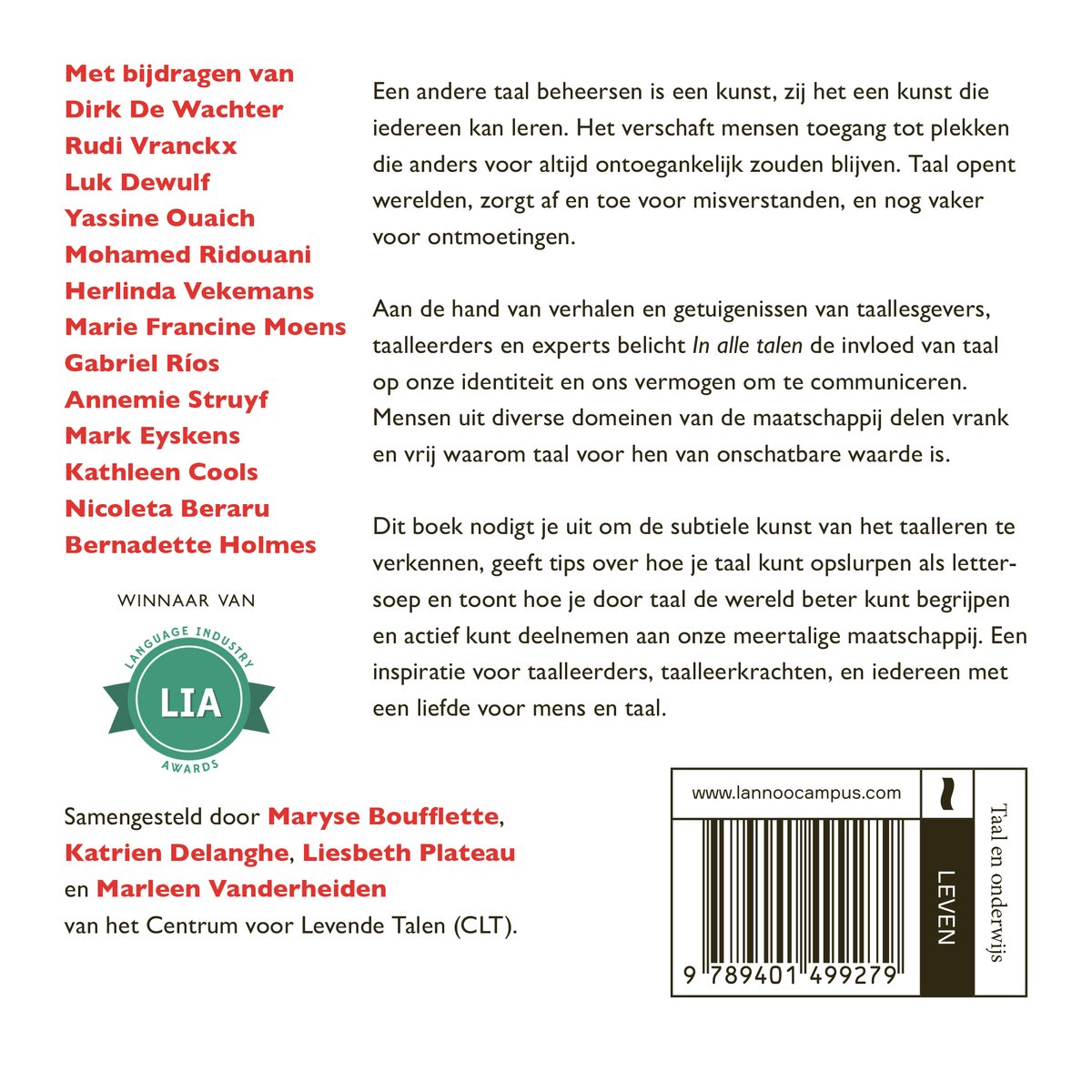 In alle talen - back cover