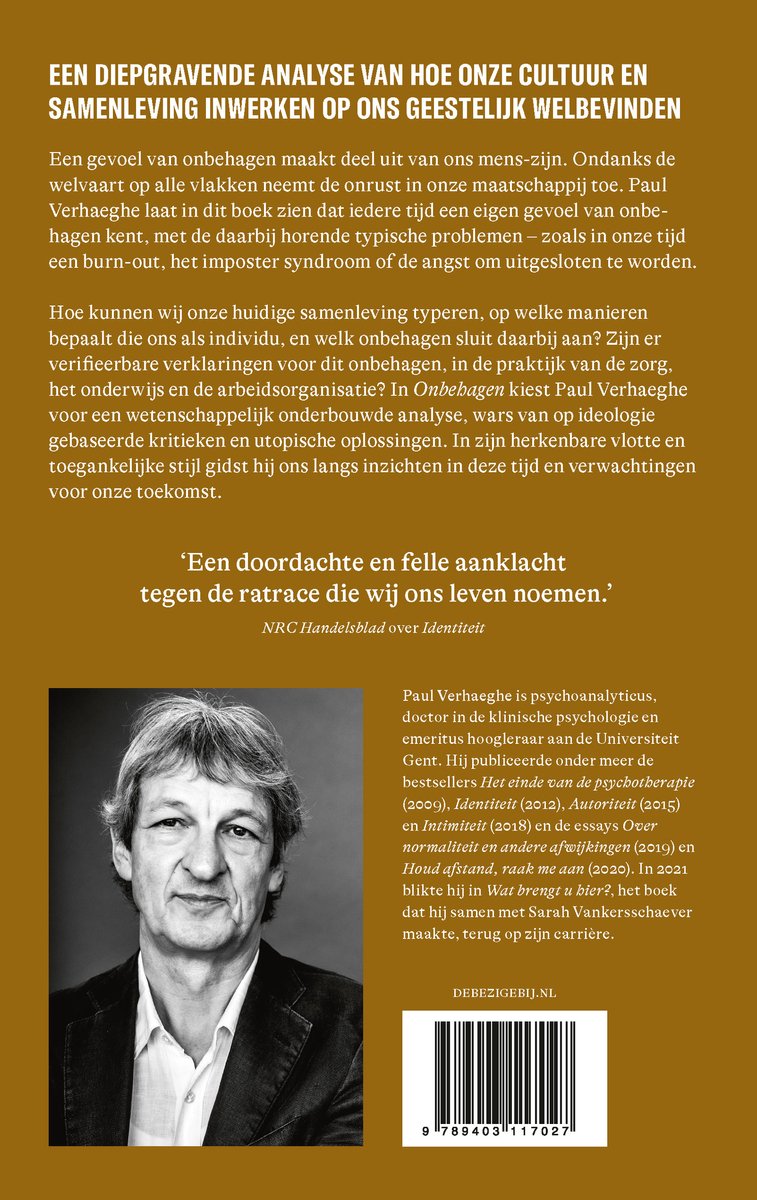 Onbehagen - back cover
