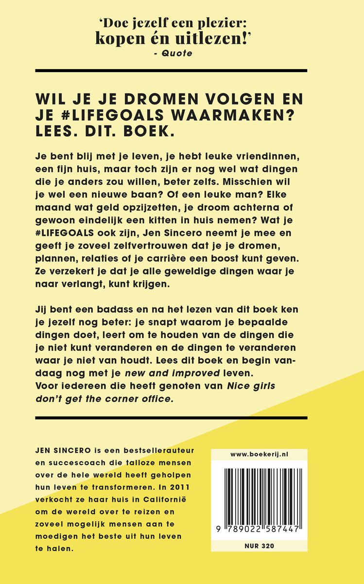 You are a badass - back cover