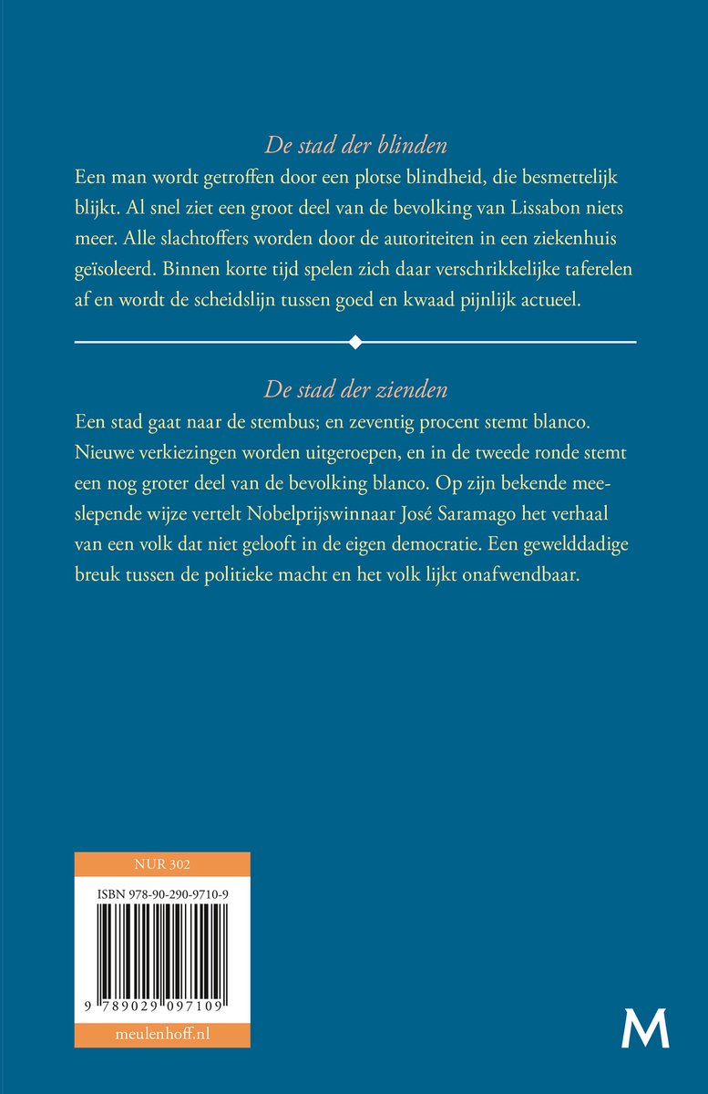 De stad der blinden & De stad der zienden - back cover
