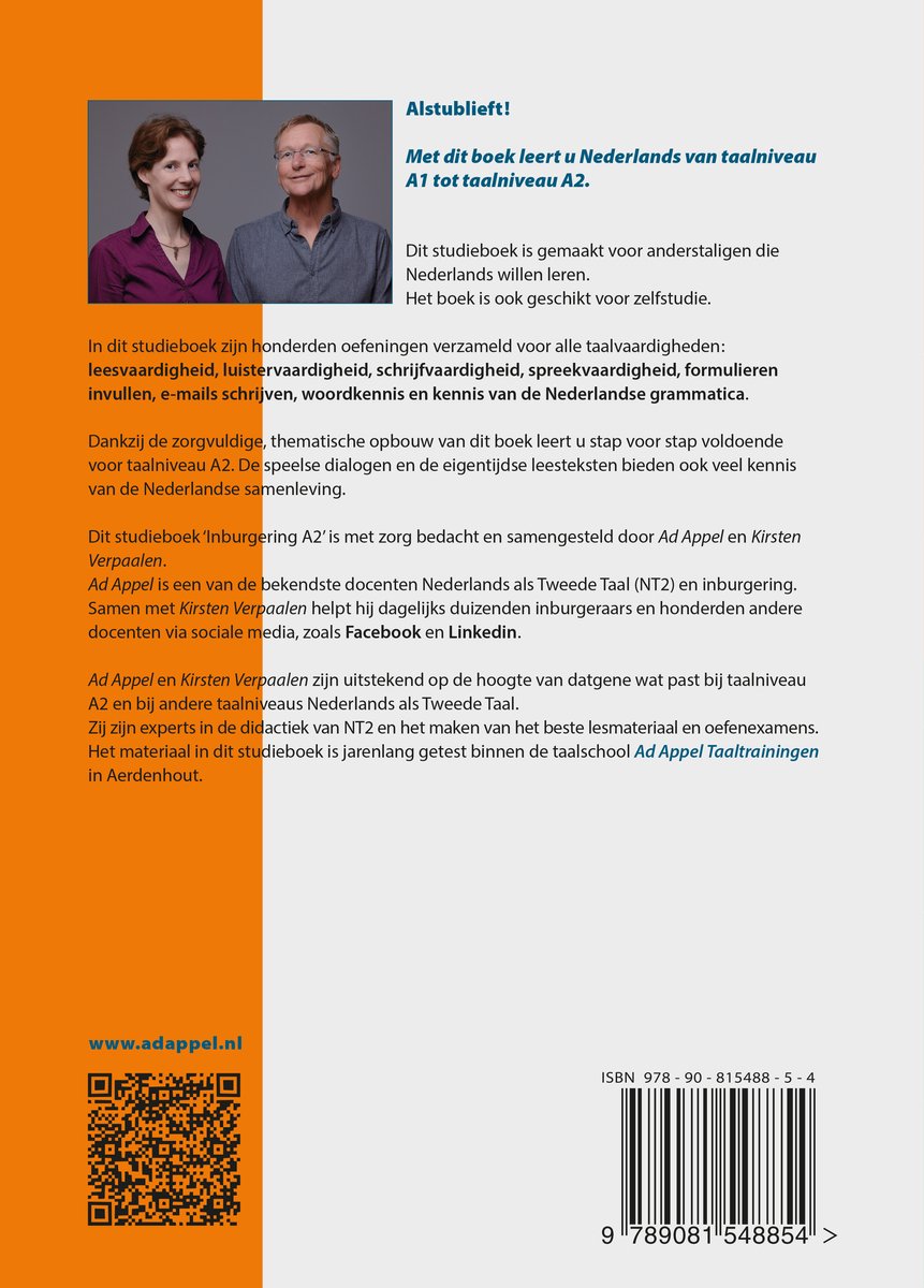 Inburgering A2 - back cover
